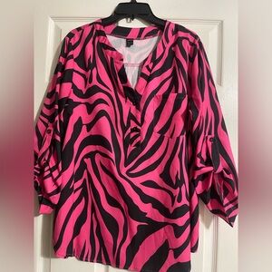 Women’s SHEIN Animal Print Blouse
